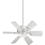 Estate 30 inch Indoor / Outdoor Ceiling Fan - White / White Blades