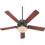 Estate Patio Uni Ceiling Fan with Light - Toasted Sienna / Rosewood Blades