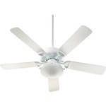 Estate 52 Inch Indoor / Outdoor Ceiling Fan with Light - White / White Blades