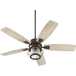 Galveston Indoor Ceiling Fan with Light - Oiled Bronze / Weathered Oak
