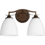 Jardin Bathroom Vanity Light - Oiled Bronze / Satin Opal