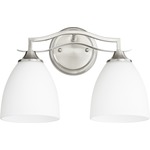 Jardin Bathroom Vanity Light - Satin Nickel / Satin Opal