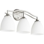 Jardin Bathroom Vanity Light - Satin Nickel / Satin Opal