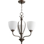 Jardin Chandelier - Oiled Bronze / Satin Opal