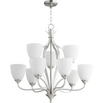 Jardin Chandelier - Satin Nickel / Satin Opal