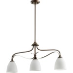 Jardin Island Pendant - Oiled Bronze / Satin Opal