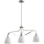Jardin Island Pendant - Satin Nickel / Satin Opal