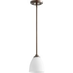 Jardin Mini Pendant - Oiled Bronze / Satin Opal