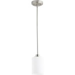 Lancaster Mini Pendant - Satin Nickel / Satin Opal