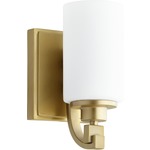 Lancaster Wall Light - Aged Brass / Satin Opal