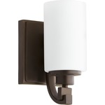 Lancaster Wall Light - Oiled Bronze / Satin Opal