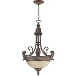 Madeleine Bowl Pendant - Corsican Gold / Antique Amber