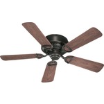 Medallion Flush Indoor / Outdoor Ceiling Fan - Old World / Walnut Blades
