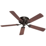 Medallion Flush Indoor / Outdoor Ceiling Fan - Old World / Walnut Blades