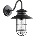 Moriarty Outdoor Wall Light - Noir / Clear Seeded