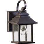 Pearson Outdoor Wall Light - Oiled Bronze / Clear Seeded