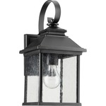 Pearson Outdoor Wall Light - Noir / Clear Seeded