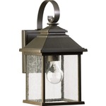 Pearson Outdoor Wall Light - Oiled Bronze / Clear Seeded