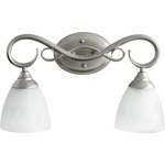 Powell Bathroom Vanity Light - Faux Alabaster / Classic Nickel