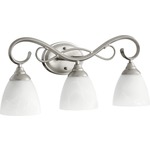 Powell Bathroom Vanity Light - Faux Alabaster / Classic Nickel