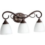 Powell Bathroom Vanity Light - Satin Opal / Oiled Bronze