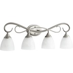 Powell Bathroom Vanity Light - Faux Alabaster / Classic Nickel