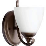 Powell Wall Light - Satin Opal / Oiled Bronze