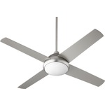 Quest Ceiling Fan with Light - Satin Nickel / Satin Nickel Blades / White