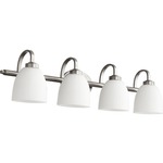 Reyes Bathroom Vanity Light - Classic Nickel / Satin Opal