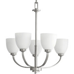 Reyes Chandelier - Classic Nickel / Satin Opal