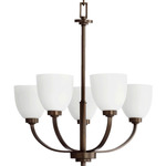 Reyes Chandelier - Oiled Bronze / Satin Opal