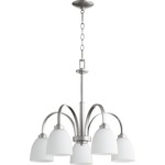 Reyes Nook Chandelier - Classic Nickel / Satin Opal