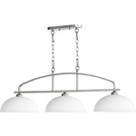 Reyes Linear Pendant - Classic Nickel / Satin Opal