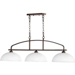 Reyes Linear Pendant - Oiled Bronze / Satin Opal