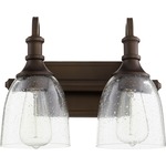 Richmond Bathroom Vanity Light - Clear Seeded / Oiled Bronze