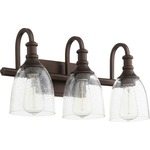 Richmond Bathroom Vanity Light - Clear Seeded / Oiled Bronze