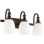 Richmond Bathroom Vanity Light - Satin Opal / Oiled Bronze