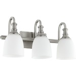 Richmond Bathroom Vanity Light - Satin Opal / Satin Nickel