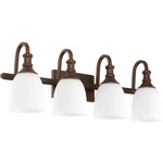 Richmond Bathroom Vanity Light - Satin Opal / Oiled Bronze