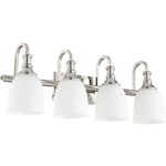 Richmond Bathroom Vanity Light - Satin Opal / Polished Nickel