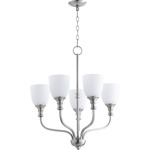 Richmond Chandelier - Satin Opal / Satin Nickel