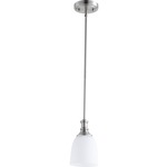 Richmond Mini Pendant - Satin Opal / Satin Nickel