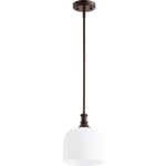 Richmond Pendant - Satin Opal / Oiled Bronze