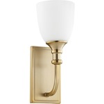 Richmond Wall Light - Satin Opal / Aged Brass