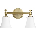 Rossington Bathroom Vanity Light - Aged Brass / Satin Opal