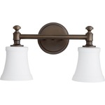 Rossington Bathroom Vanity Light - Oiled Bronze / Satin Opal