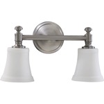 Rossington Bathroom Vanity Light - Satin Nickel / Satin Opal
