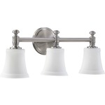 Rossington Bathroom Vanity Light - Satin Nickel / Satin Opal