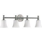 Rossington Bathroom Vanity Light - Satin Nickel / Satin Opal