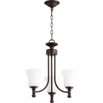 Rossington Chandelier - Oiled Bronze / Satin Opal